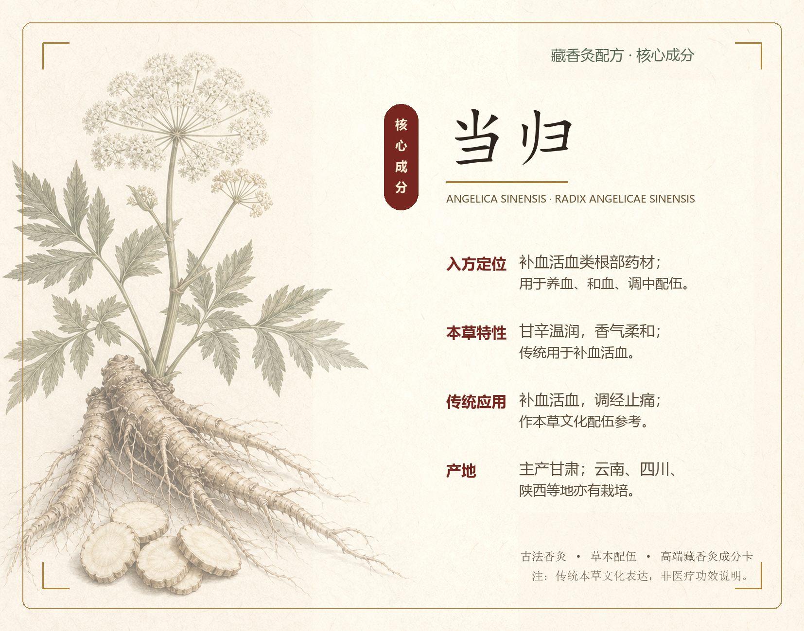 当归本草成分卡