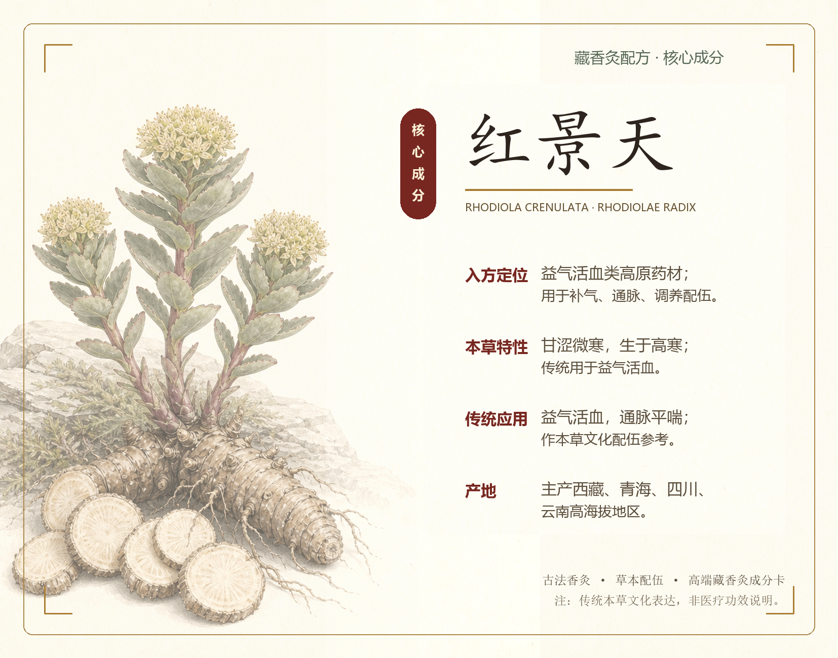 红景天本草成分卡