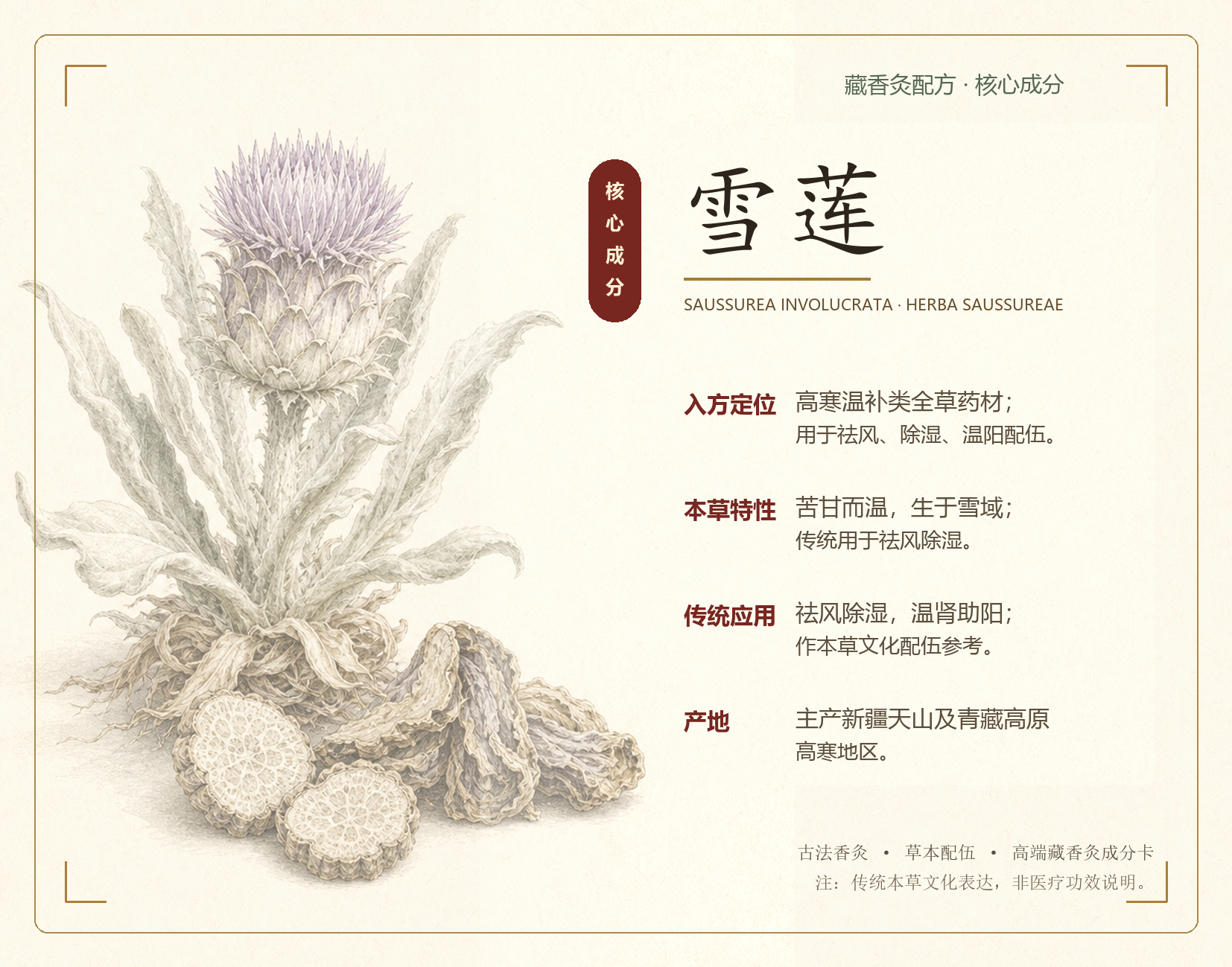 雪莲本草成分卡